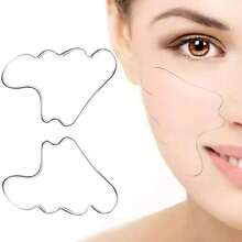 2pcs Silicone Anti-Wrinkle Face Patches, Facial Wrinkle Remover - Clear - View 2