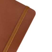 PromoClick Libreta tipo Moleskine de Poliretano  con 90 Hojas de raya y banda elástica para sujetar cubierta. - Marrón - Ver 3