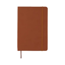 PromoClick Libreta tipo Moleskine de Poliretano  con 90 Hojas de raya y banda elástica para sujetar cubierta. - Marrón - Ver 2