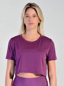 Women Sports Tees & Tanks - Purple - View 2