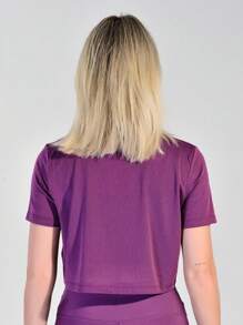 Women Sports Tees & Tanks - Purple - View 3