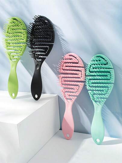 Hollow Out Massage Comb For Women, Wet & Dry Dual Use Hair Styling Comb For Long Hair Hair Brush,Hair Brush,Comb,Hair Tools,Hair Products And Accessories For Barber Salon Beauty Travel Essentials