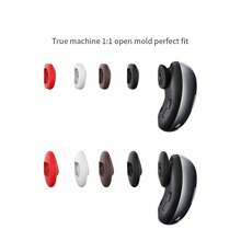 Silicone Ear Tips And Wings Set Compatible With Samsung Galaxy Buds Live R180 Wireless Earbuds, Dustproof And Anti-Drop Earbuds Cover - Black - View 3