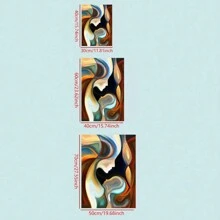 1張抽象畫母親和孩子海報,現代客廳臥室牆壁裝飾帆布畫,不帶框架 - 彩色 - 查看 5