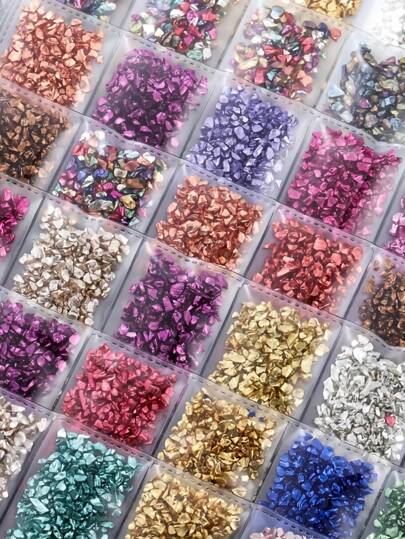 1Pack Crushed Glass Stones Resin Fillings Crystal UV Epoxy Filler DIY Crafts Art Decorations Handmade Jewelry Making Mold Fillings