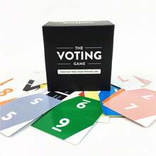 1pc "The Voting Game" Party Game Card,Fun Card Game,Family Gathering Board Games,Holiday Card Games,Interesting Gift - Black - View 7