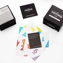 1pc "The Voting Game" Party Game Card,Fun Card Game,Family Gathering Board Games,Holiday Card Games,Interesting Gift - Black - View 8