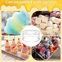 2Pcs Acrylic Cake Stand Fillable Cake Risers Clear Cake Tier Stackable Centerpiece Cake Display Boxes Decorative Cake Display Stand For Wedding Birthday Party - Clear - View 6
