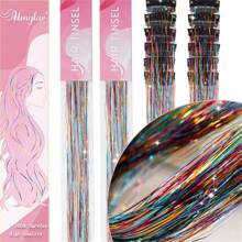 6 件/套发夹金属丝 50.8 厘米，闪光线发夹，节日礼物线仙女派对炫目发饰套装，适合女士和女孩爪夹发夹发夹 - 彩色 - 查看 7