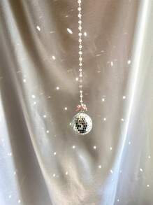 1 pieza Decoración de pared vintage con mariposa, bola de discoteca de espuma, decoración de fiesta de bodas y cumpleaños, color rosa, para el hogar, la habitación y la pared - Plateado - Ver 3