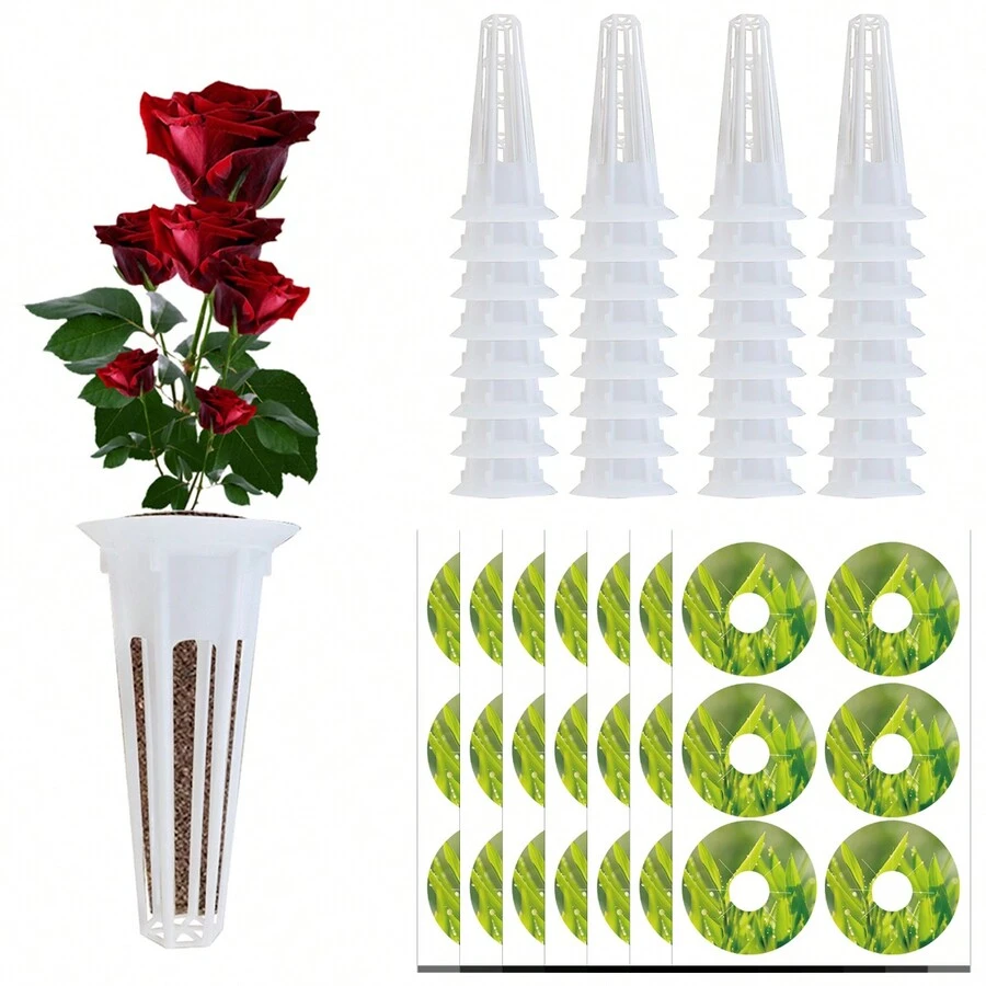 30入組水耕種植籃,植物生長容器,種子發芽盤,用於2024年園藝用品 - 白色 - 查看 1