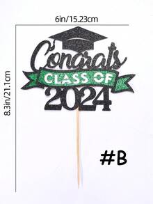 1 件祝贺毕业蛋糕装饰，闪光毕业帽蛋糕装饰，适合 2024 届学生，祝贺毕业派对蛋糕装饰，适合高中大学，派对用品。蛋糕装饰蛋糕装饰蛋糕装饰蛋糕装饰工具 - 彩色 - 查看 5