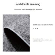 現代極簡風格,侘寂風格奢華舒適水晶絨米白色地毯,適用於客廳、沙發、桌子、臥室、床邊 - 詩藍 - 查看 5