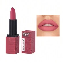 Solid Velvet Matte Lipstick In Solid Color, Easy To Apply, Long-Lasting, Non-Stick And Washable, Suitable For Daily Makeup