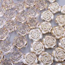 20/50/100pcs Acrylic Leaf & Flower Pendants, Transparent Leaf Charms For Jewelry Making, Bracelet Necklace Earrings DIY