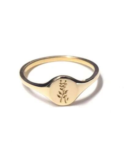 1 חתיכות מסוגנן מינימליסטי לבנדר צמח קישוט נשים טבעת ל קז'ואל , מסיבה , חתונה , אידיאלי מתנה