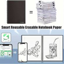 Reusable Smart Notebook With Cloud Sharing Function, Innovative, , Digitally Connected, Comes With Inner Lining, Size B5 (6.93 X 9.84 Inches), 30 Pages, Includes Pen, Cloth And Application - Black - View 4