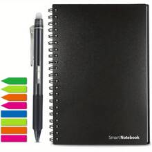 Reusable Smart Notebook With Cloud Sharing Function, Innovative, , Digitally Connected, Comes With Inner Lining, Size B5 (6.93 X 9.84 Inches), 30 Pages, Includes Pen, Cloth And Application - Black - View 8