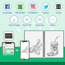 Reusable Smart Notebook With Cloud Sharing Function, Innovative, , Digitally Connected, Comes With Inner Lining, Size B5 (6.93 X 9.84 Inches), 30 Pages, Includes Pen, Cloth And Application - Black - View 6