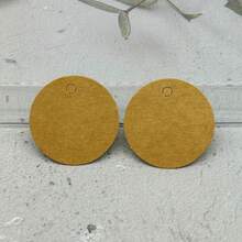 50 件/包圓形紙質標籤,適用於珠寶、禮品盒和包袋裝飾,帶手工留言 - 空白圓形吊卡 - 查看 3