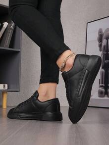 時尚的香港風格多功能運動鞋,適合女性四季穿著 - 黑色 - 查看 6