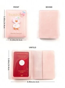 Cute Goose-Shape Passport Holder, Travel Wallet With Rfid Blocking Credit Card & Sim Card Slots, Air Ticket & Cash & Id Bag, Anti-Theft Pouch For International Travel Travel Stuff Travel Organiser Travel Items Travel Wallet Passport Holder Passport Wallet Beach Vacation Bag Summer