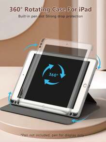 Funda para iPad de café compatible con iPad de 10.2 pulgadas 2021/2020 iPad 9th/8th Generation, compatible con Samsung Galaxy/Tab Cover, con soporte para bolígrafo, admite tapa de suspensión/activación automática - Rotación de 360° - Ver 7