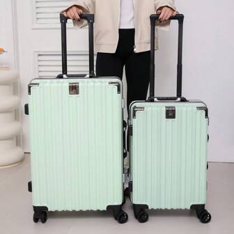 Hardside Luggage Suitcase With Spinner Wheels, Aluminum Frame, Silent, 20-Inch Short-Trip Travel Luggage, Large Capacity, Scratch-Resistant, 24-Inch Travel Suitcase, Suitable For Men, Women, Students Bag For School School Accessories School Stuff