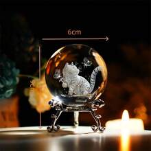 1pc Glowing Magic Crystal Ball, Great For Desktop Decoration - Tiger - View 2