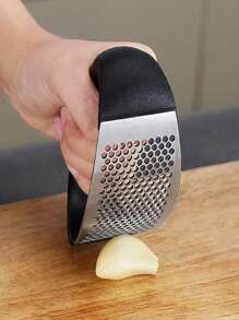 1入組銀鋅合金重型壓蒜器帶多功能廚房工具