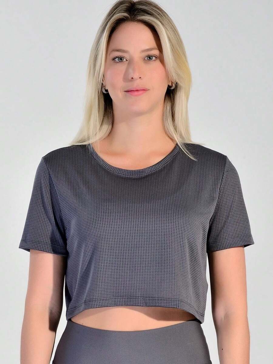 Women Sports Tees & Tanks - 深灰色 - 查看 1