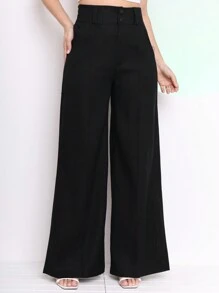 Women Pants - 黑色 - 查看 3