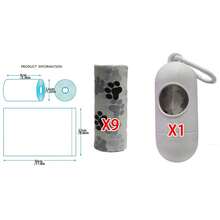 寵物撿便袋,實色和印花均有,便攜式狗糞袋,每卷15個 - 彩色 - 查看 39