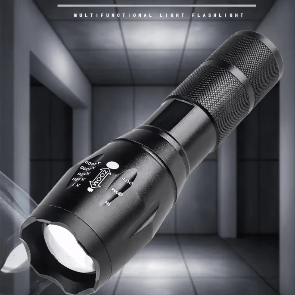 1pc T6 Powerful Zoomable Flashlight Tactical Rechargeable Torches Light