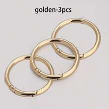 3pcs Multi-Purpose Metal Carabiners - Safety Spring Clips, Suitable For Keychains, Bags And DIY Jewelry - Multicolor - View 14