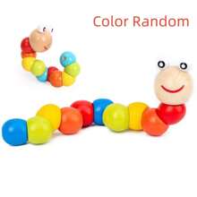 Z drewna Transformowalny Gąsienica Zroszony Zabawka Dla Dzieci Do Uczyć się Kolory , Wczesna edukacja I Inteligentny Zdolność Ulepszenie