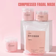 zernber 30/50/100PCS Compressed Facial Sheet Sheet, Beauty DIY Disposable Mask, Hydrotherapy Wet Compress Compressed Facial Sheet Paper,Individually Wrapped, Clean And Hygienic - Multicolor - View 2