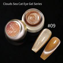 8ml/Bottle Eniness Cat Magnetic Gel Nail Polish, Sparkle Glitter Gel Varnish, Semi-Permanent Soak Off UV Gel