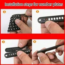 1 Pieza Llavero Anti-perdido Para El Coche Con Número De Teléfono, Llavero De Tarjeta Con Cordón Trenzado, Accesorios De Sostenedor De Llave De Vehículo Automático - Multicolor - Ver 10