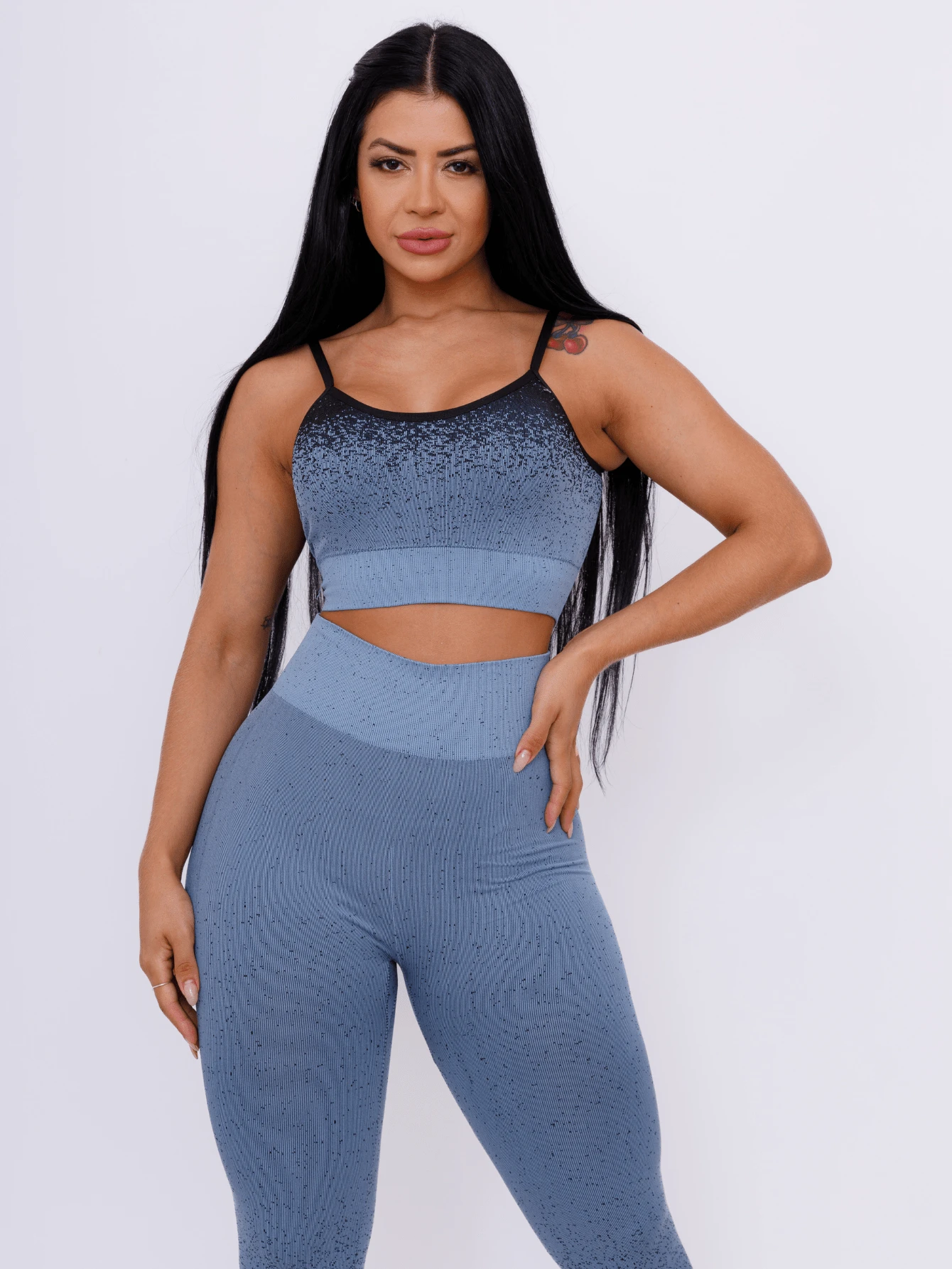 Women Two-Piece Outfits - Màu xanh bụi bặm - Xem 1