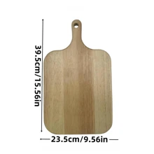 1pc Large Wooden Pizza Tray/Cheese Board/Dessert Tray/Steak Platter/Cutting Board/Fruit Plate, Multi-Function Household Easily Cleaned Serving Tray, Elegant For Restaurants