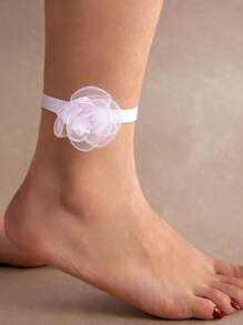 imoli 1pc Fashionable Doughnut & Rhinestone Charm Anklet For Women For Gift - Multicolor - View 6