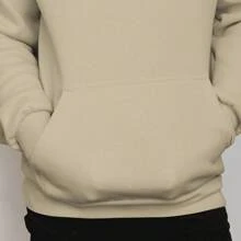 Men Hoodies - 米色 - 查看 3
