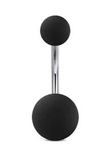 CIZME 1 件装万圣节黑色肚脐环 肚脐环 不锈钢肚脐环 防过敏肚脐环 肚脐环 男女通用 - 銀色&黑色 - 查看 7