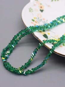 4mm 130 buc. Mărgele de cristal transparente triunghiulare Mărgele de sticlă de cristal de culoare strălucitoare Mărgele libere pentru realizarea de bijuterii, colier de cercei DIY