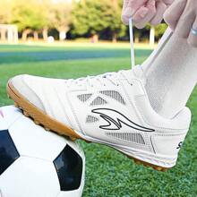 TF釘鞋專業戶外足球鞋，男女適用，透氣防滑足球靴，適用於人工草皮比賽和訓練 - 白色 - 查看 8