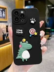 1 Miếng Khủng long Và Kẹo mút 3D Trang trí Thiên sứ Mắt Ốp lưng & bao da điện thoại Tương thích với - màu đen - Xem 1