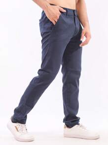 Men Jeans - Navy Blue - View 1