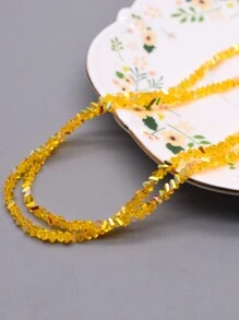 4mm 130 buc. Mărgele de cristal transparente triunghiulare Mărgele de sticlă de cristal de culoare strălucitoare Mărgele libere pentru realizarea de bijuterii, colier de cercei DIY