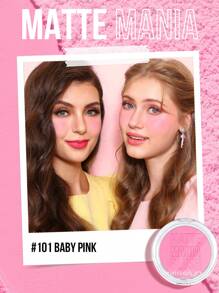 MISSLYN - Matte Blush Mania, Long-Lasting Color, 8 Shades Available, Smooth Texture, High Pigmentation, Matte Finish, Easy To Apply, Makeup Brand Product, Face Makeup, Suitable For Women And Girls, Essential For Winter, Y2K Style, Fashionable, Great Birthday Gift, Valentine's Day Gift, Party Essential, New Year Gift, Best Color, Cruelty-Free And Vegan - #101 hồng baby - Xem 2